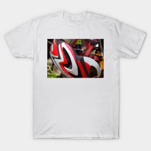 Cycling Helmet Resting by Avril Thomas T-Shirt